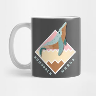 Humpback Whale Retro Design Mug